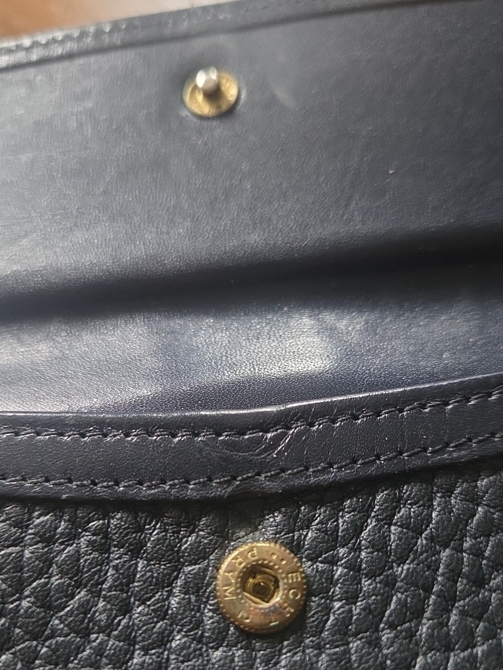 Dooney & Bourke All-Weather Leather Bifold Wallet Blue - Picture 6 of 11